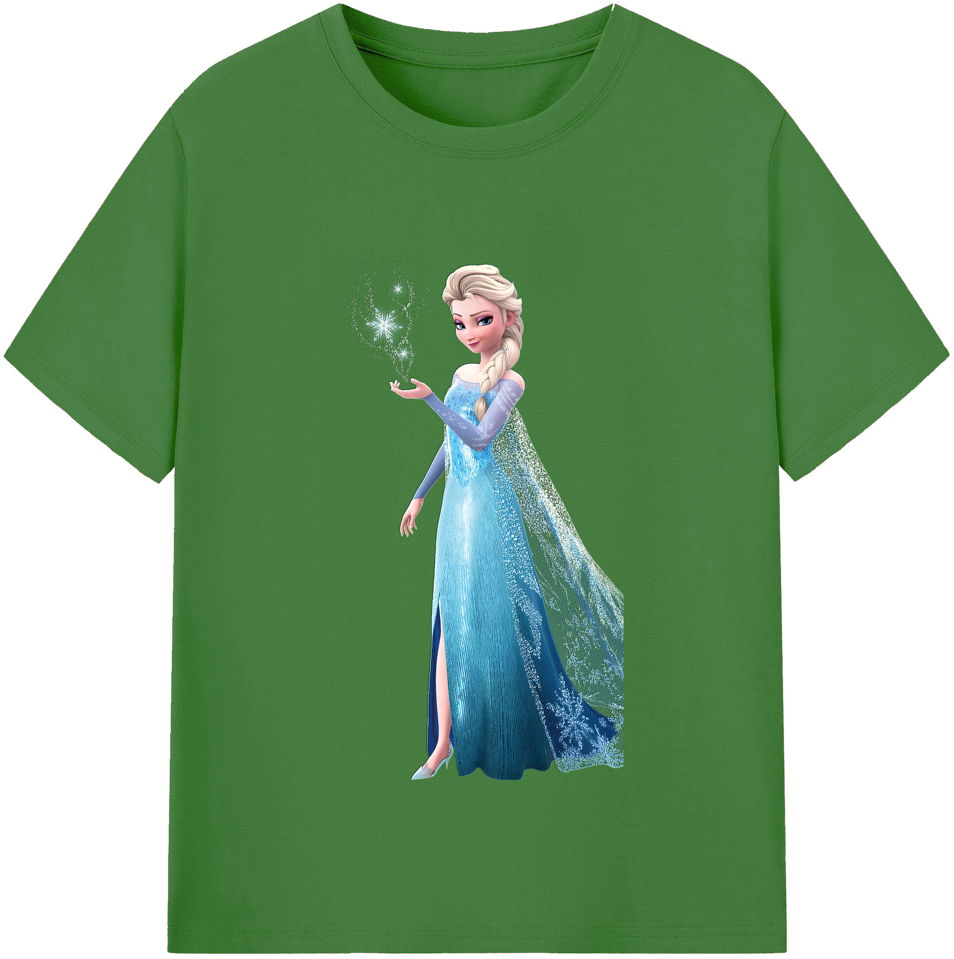 （画像用） アナと雪の女王 アンナ エルサ Frozen Anna Elsa レディースカジュアルプリントTシャツ（綿100％）